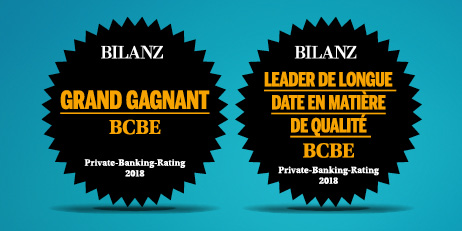 La BCBE est la grande gagnante du classement 2018 établi par le magazine économique Bilanz: elle a été primée pour sa compétence en conseil et sa stratégie de placement. En raison de ses performances constantes, la BCBE a également reçu le premier prix en tant que leader de longue date en matière de qualité.